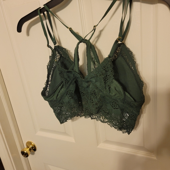 Aerie Forest Green Lace Bralette - Picture 2 of 3